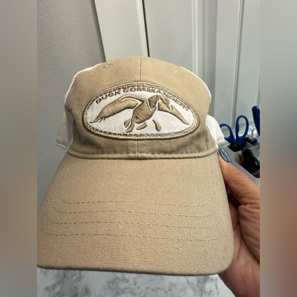 Duck Commander Tan & White Ball Cap Hat Adjustable Baseball Adult OSFM - Picture 5 of 10